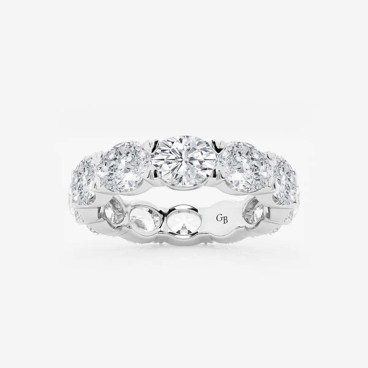GWA037 - product video for 5 ctw East-West Oval Lab Grown Diamond Eternity Band - 4.4mm Width