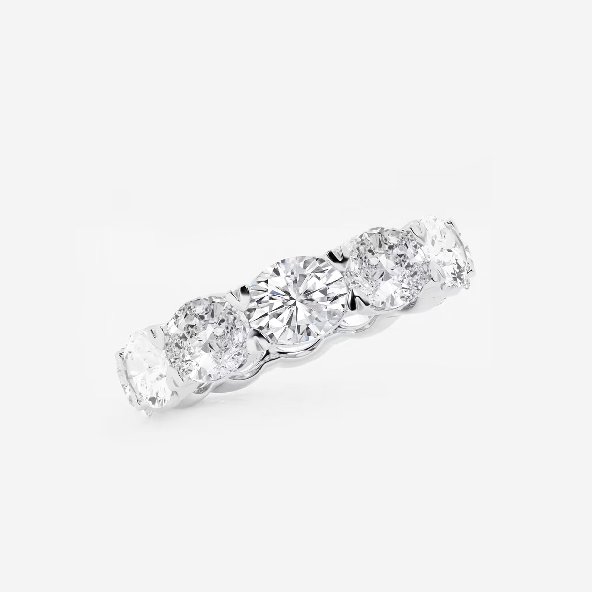 GWA037 - Additional Image 1 for  5 ctw East-West Oval Lab Grown Diamond Eternity Band - 4.4mm Width