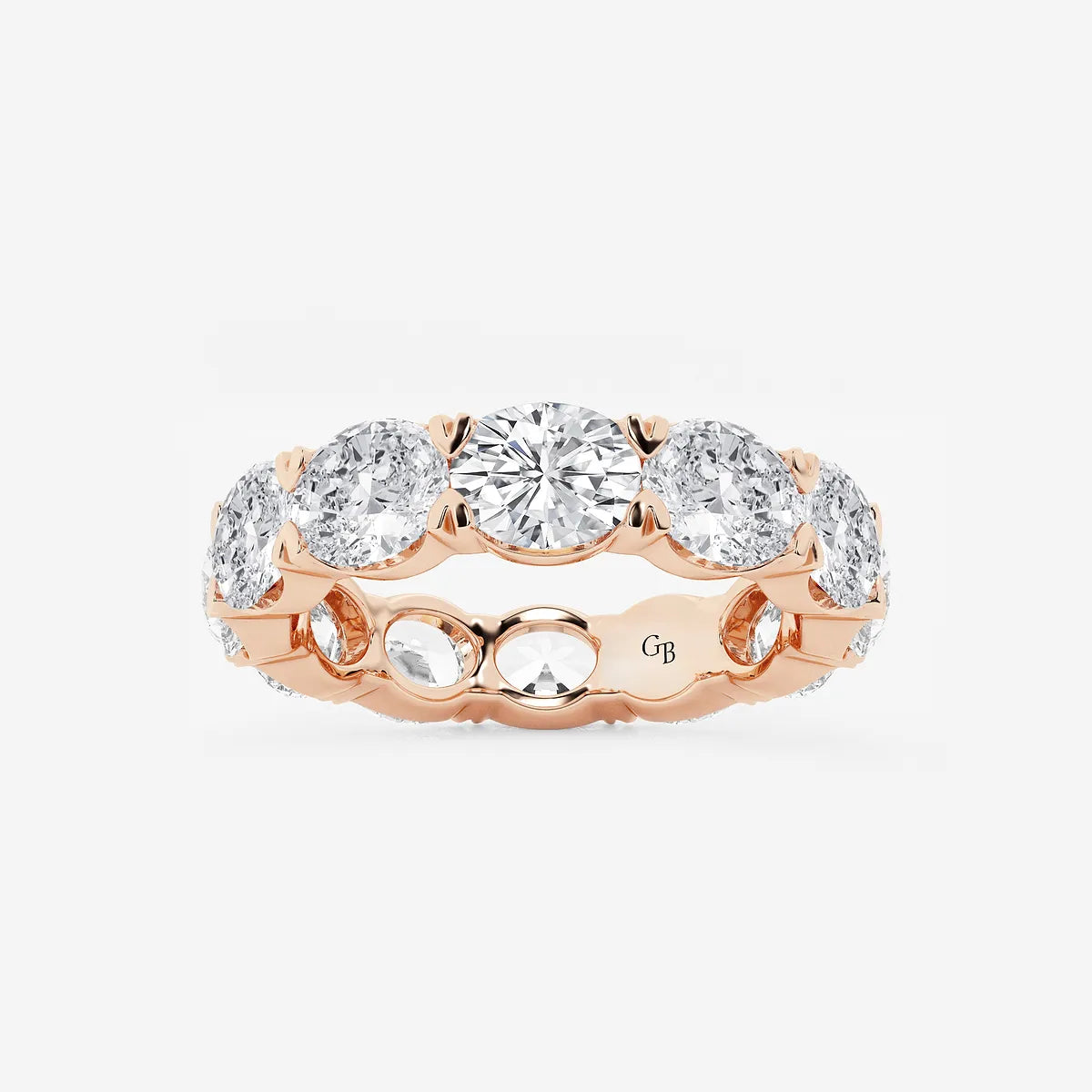 GWA037 - product video for 5 ctw East-West Oval Lab Grown Diamond Eternity Band - 4.4mm Width