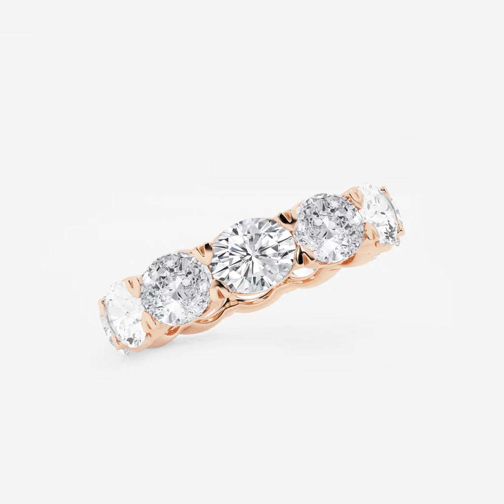 GWA037 - Additional Image 1 for  5 ctw East-West Oval Lab Grown Diamond Eternity Band - 4.4mm Width