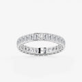 GWA038 - 2 ctw Emerald Lab Grown Diamond Half Bezel Eternity Band - 3.6mm Width
