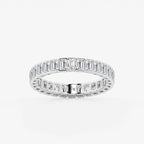GWA038 - product video for 2 ctw Emerald Lab Grown Diamond Half Bezel Eternity Band - 3.6mm Width