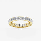 GWA038 - product video for 2 ctw Emerald Lab Grown Diamond Half Bezel Eternity Band - 3.6mm Width
