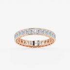 GWA038 - product video for 2 ctw Emerald Lab Grown Diamond Half Bezel Eternity Band - 3.6mm Width