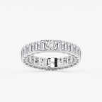 GWA038 - product video for 3 ctw Emerald Lab Grown Diamond Half Bezel Eternity Band - 4.2mm Width