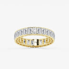 GWA038 - product video for 3 ctw Emerald Lab Grown Diamond Half Bezel Eternity Band - 4.2mm Width