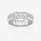 GWA038 - product video for 4 ctw Emerald Lab Grown Diamond Half Bezel Eternity Band - 4.9mm Width