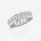 GWA038 - Additional Image 1 for  4 ctw Emerald Lab Grown Diamond Half Bezel Eternity Band - 4.9mm Width