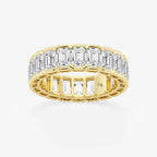 GWA038 - product video for 4 ctw Emerald Lab Grown Diamond Half Bezel Eternity Band - 4.9mm Width