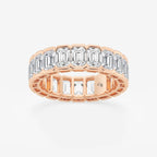 GWA038 - product video for 4 ctw Emerald Lab Grown Diamond Half Bezel Eternity Band - 4.9mm Width