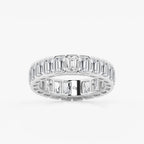 GWA038 - product video for 5 ctw Emerald Lab Grown Diamond Half Bezel Eternity Band - 5.2mm Width