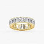 GWA038 - product video for 5 ctw Emerald Lab Grown Diamond Half Bezel Eternity Band - 5.2mm Width