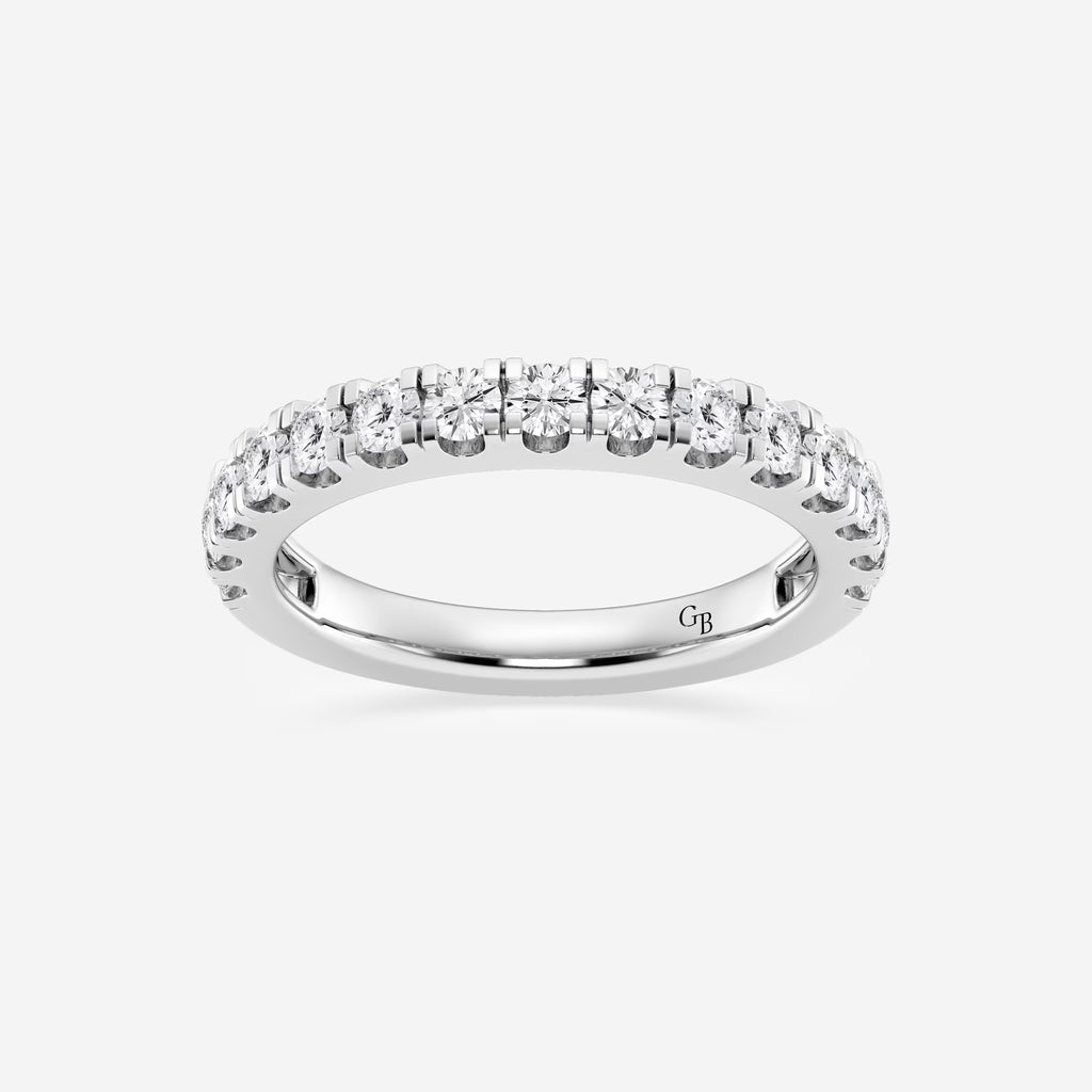 GWA039 - 3/4 ctw Round Lab Grown Diamond Prong Set Wedding Band
