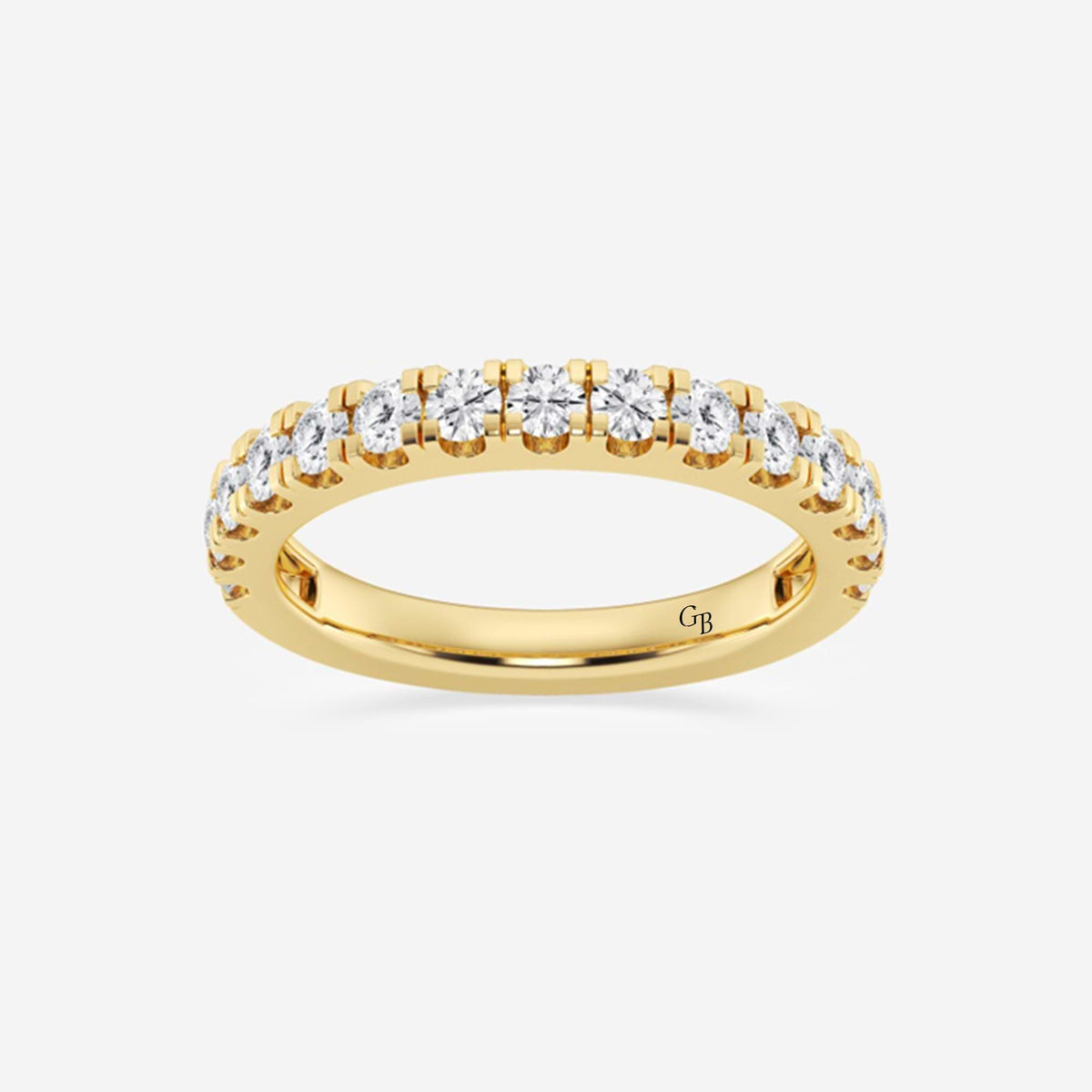 GWA039 - 3/4 ctw Round Lab Grown Diamond Prong Set Wedding Band