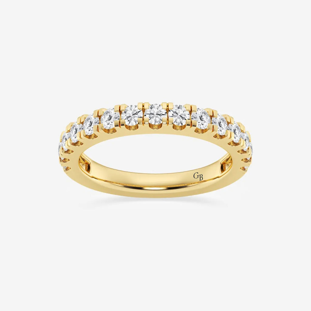 GWA039 - product video for 3/4 ctw Round Lab Grown Diamond Prong Set Wedding Band