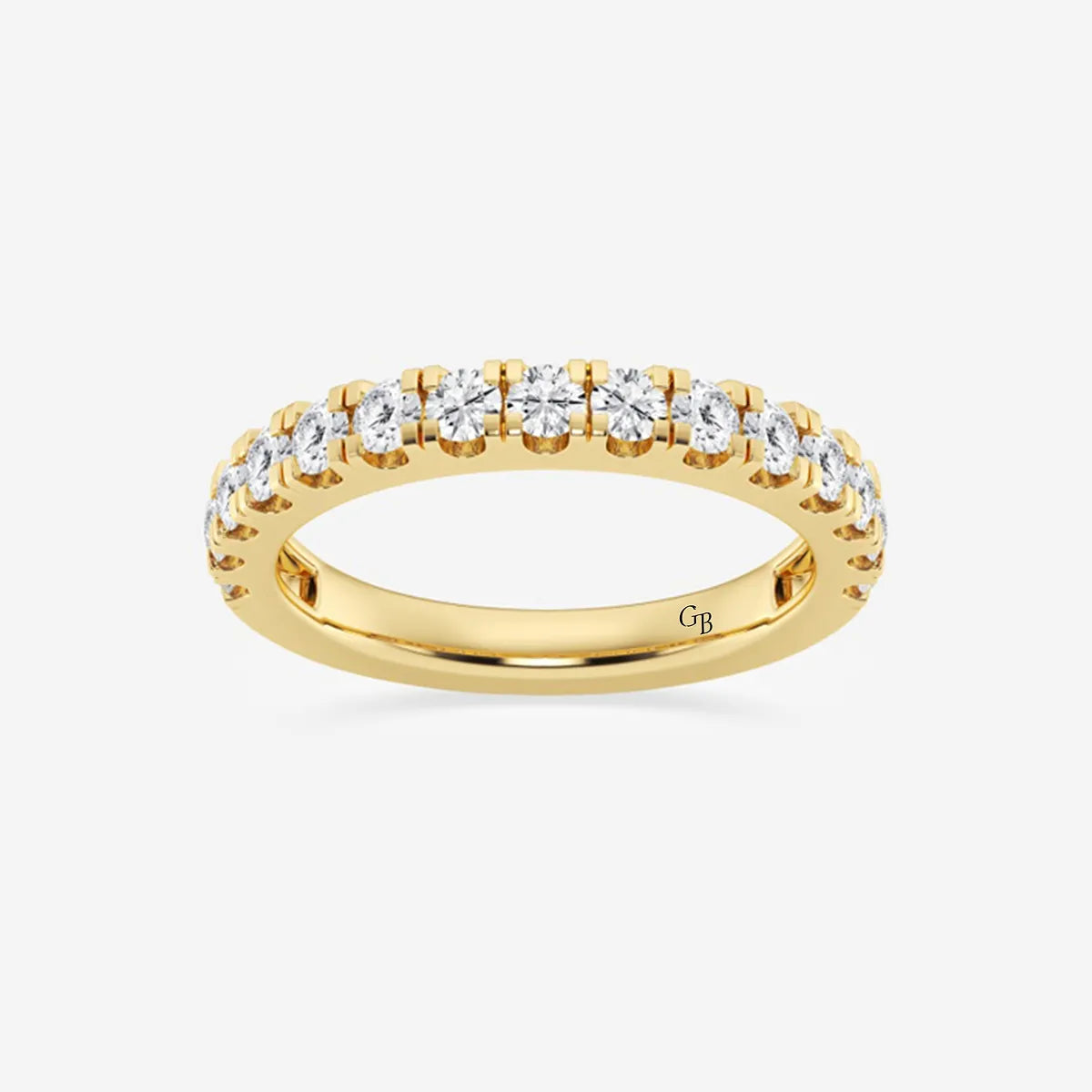 GWA039 - product video for 3/4 ctw Round Lab Grown Diamond Prong Set Wedding Band