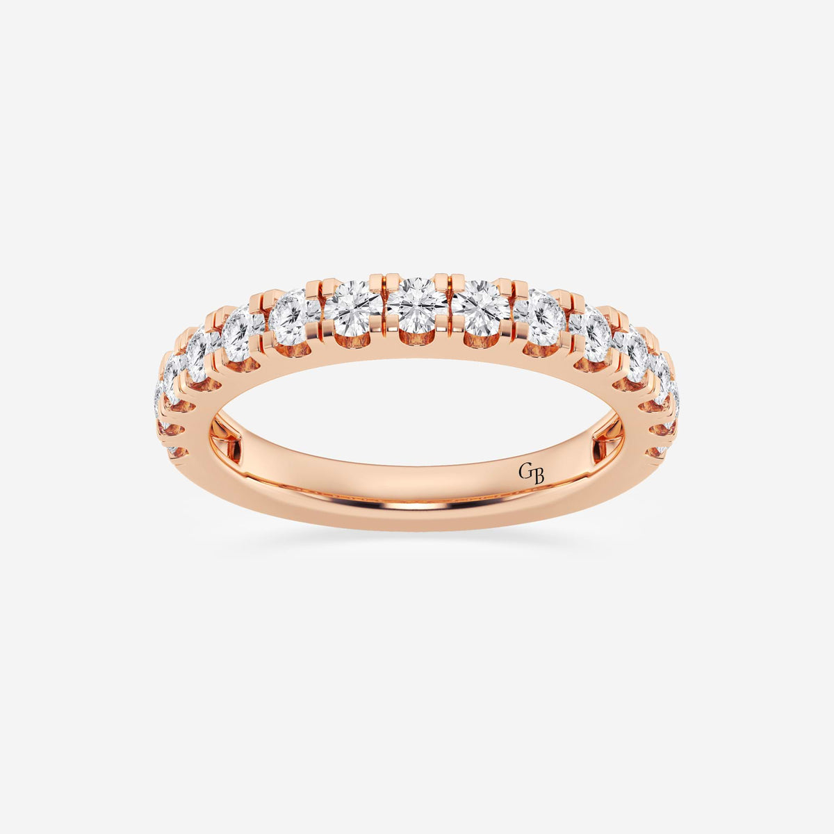 GWA039 - 3/4 ctw Round Lab Grown Diamond Prong Set Wedding Band