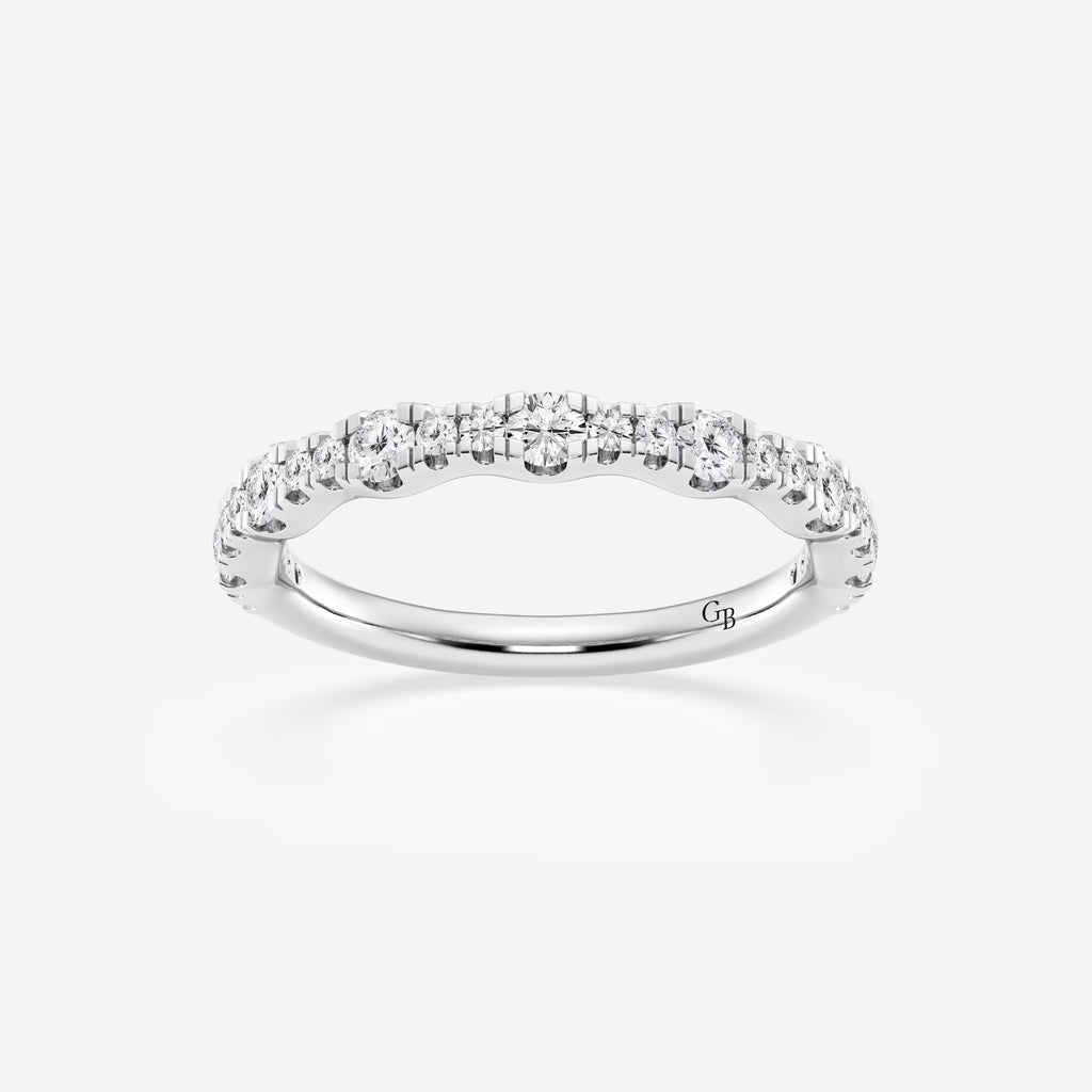 GWA040 - 1/3 ctw Round Lab Grown Diamond Prong Set Wedding Band