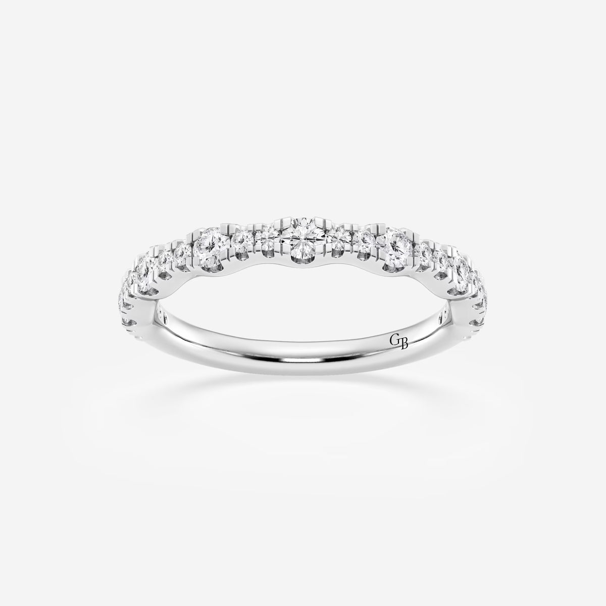 GWA040 - 1/3 ctw Round Lab Grown Diamond Prong Set Wedding Band