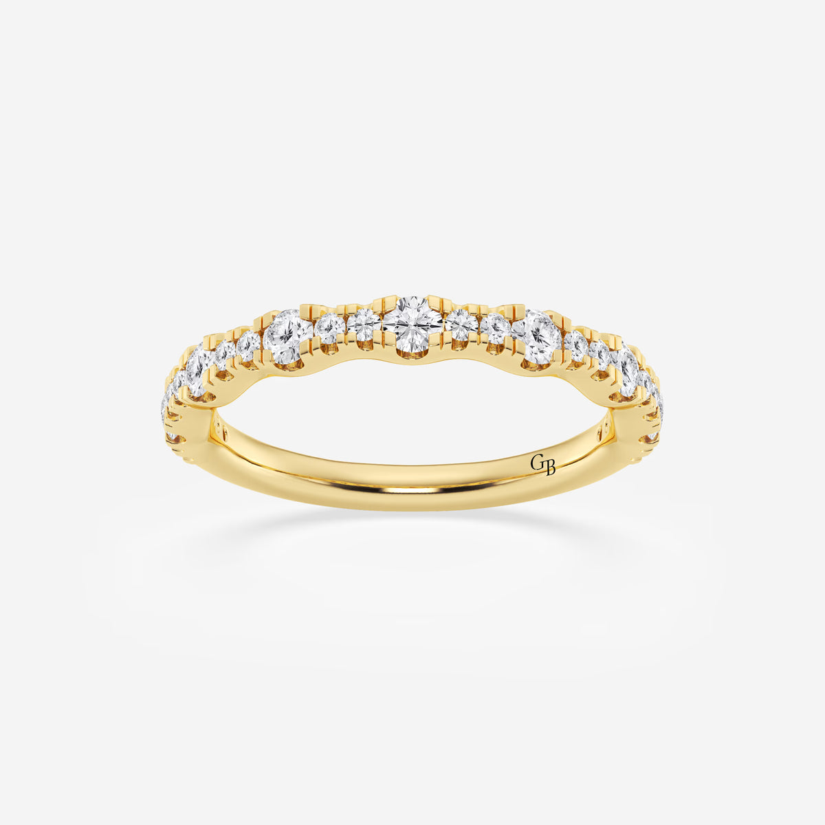 GWA040 - 1/3 ctw Round Lab Grown Diamond Prong Set Wedding Band