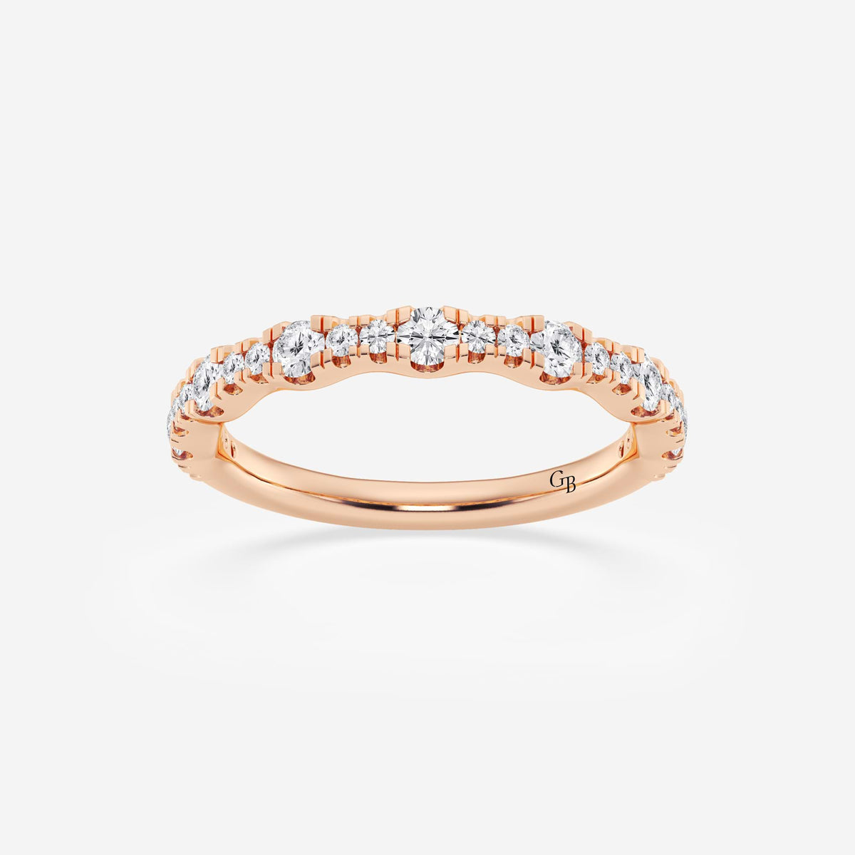 GWA040 - 1/3 ctw Round Lab Grown Diamond Prong Set Wedding Band