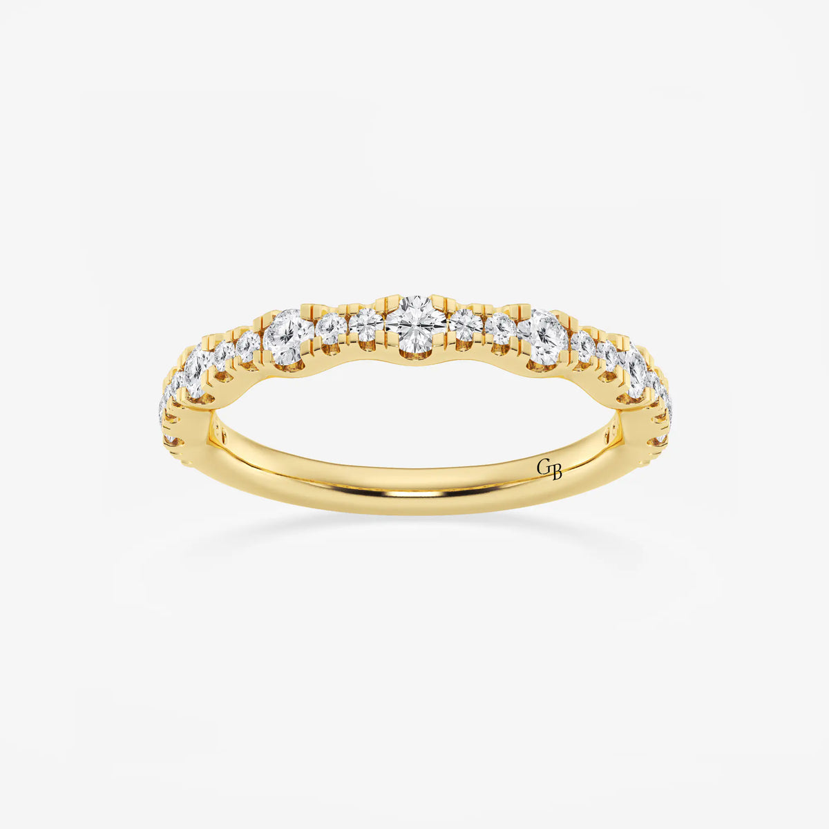 GWA040 - 1/2 ctw Round Lab Grown Diamond Prong Set Wedding Band