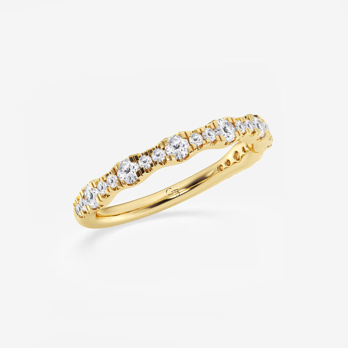 GWA040 - Additional Image 1 for  1/2 ctw Round Lab Grown Diamond Prong Set Wedding Band
