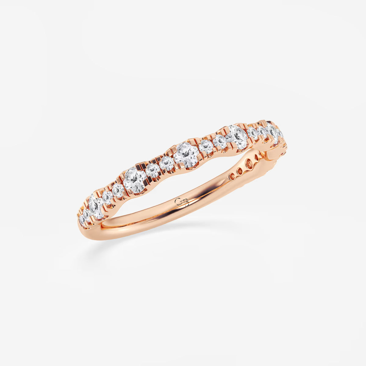 GWA040 - Additional Image 1 for  1/2 ctw Round Lab Grown Diamond Prong Set Wedding Band