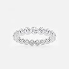 GWA041 - 2 ctw Floating Round Lab Grown Diamond Eternity Band - 3mm Width
