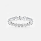 GWA041 - product video for 2 ctw Floating Round Lab Grown Diamond Eternity Band - 3mm Width