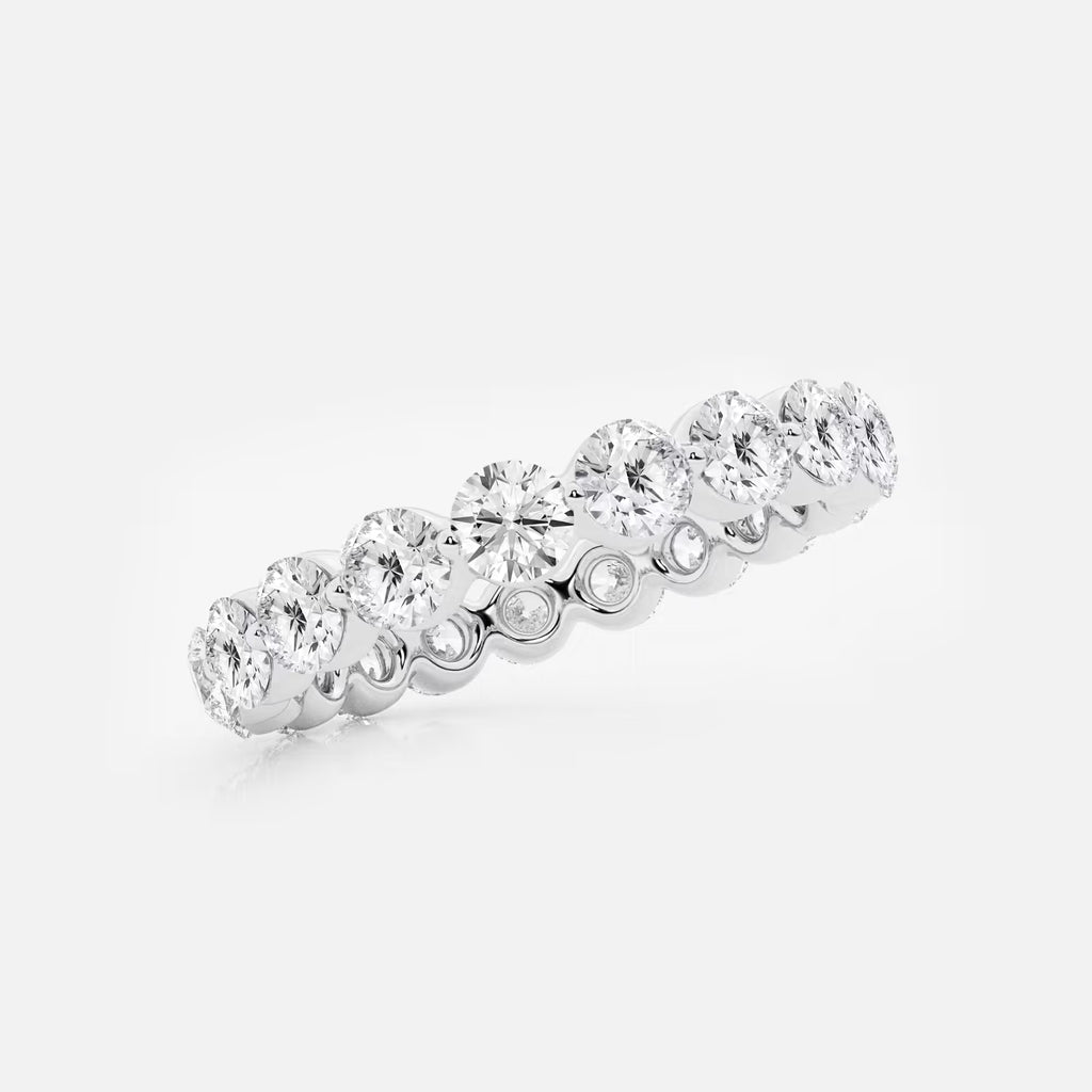 GWA041 - Additional Image 1 for  2 ctw Floating Round Lab Grown Diamond Eternity Band - 3mm Width