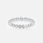 GWA041 - product video for 2 ctw Floating Round Lab Grown Diamond Eternity Band - 3mm Width