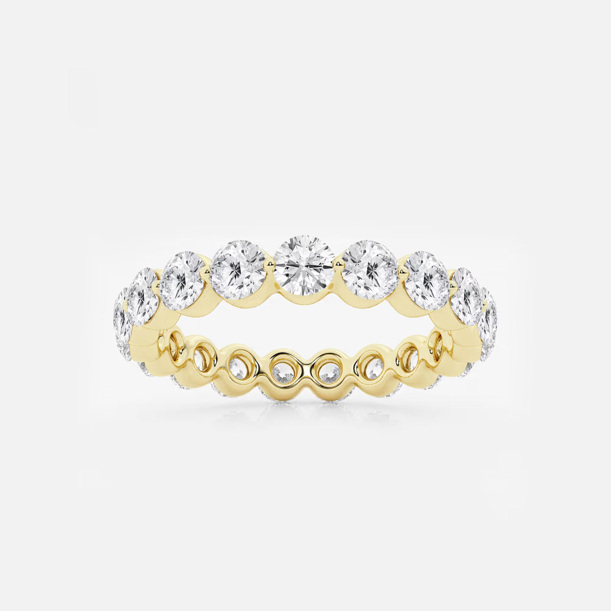 GWA041 - 2 ctw Floating Round Lab Grown Diamond Eternity Band - 3mm Width