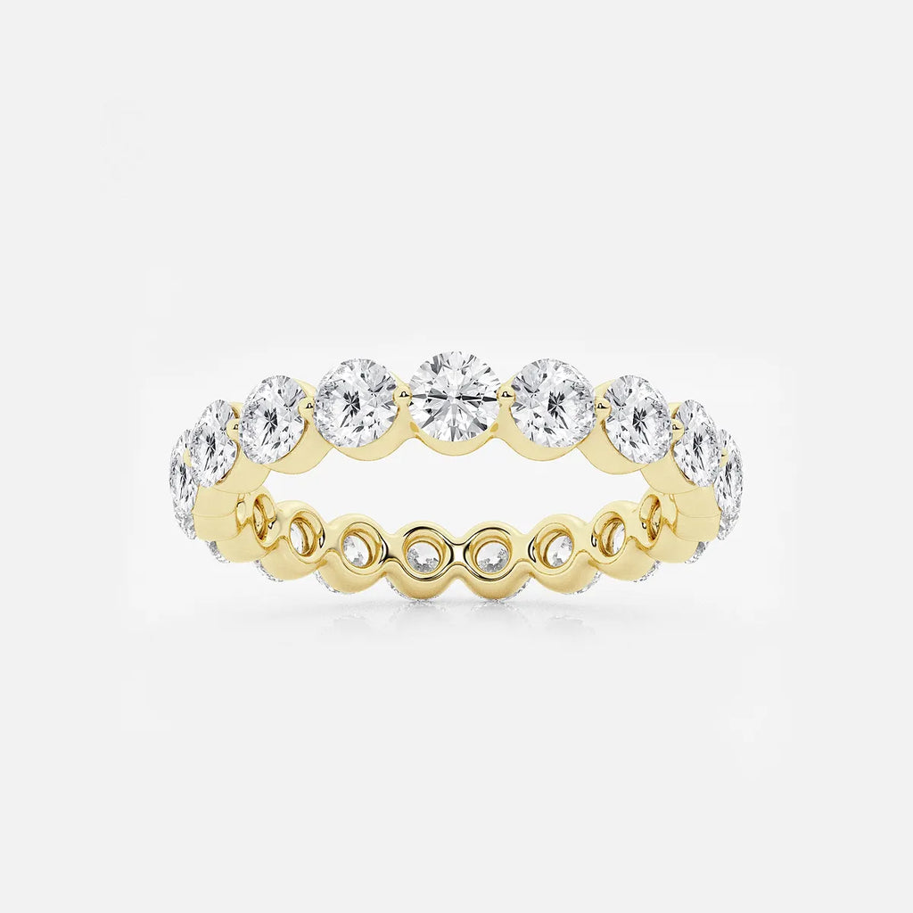 GWA041 - product video for 2 ctw Floating Round Lab Grown Diamond Eternity Band - 3mm Width
