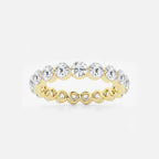 GWA041 - product video for 2 ctw Floating Round Lab Grown Diamond Eternity Band - 3mm Width