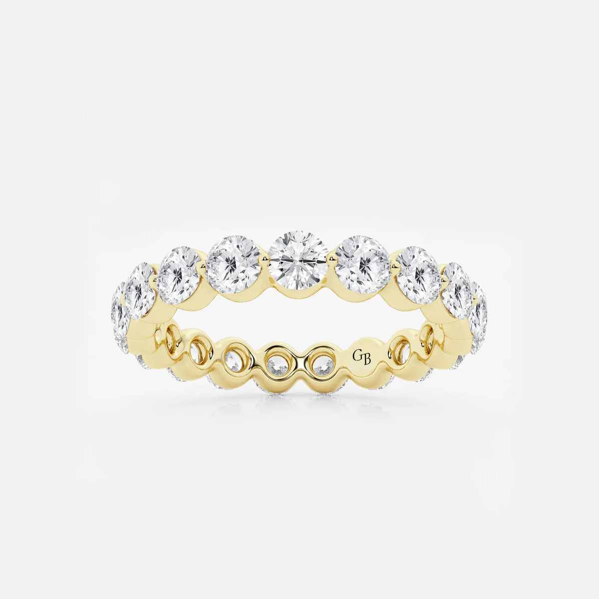 GWA041 - 2 ctw Floating Round Lab Grown Diamond Eternity Band - 3mm Width