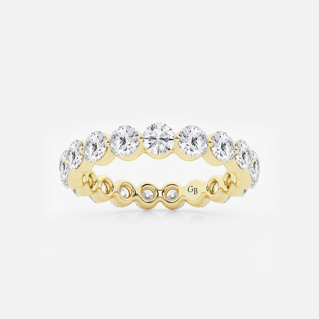 GWA041 - product video for 2 ctw Floating Round Lab Grown Diamond Eternity Band - 3mm Width