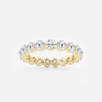 GWA041 - product video for 2 ctw Floating Round Lab Grown Diamond Eternity Band - 3mm Width