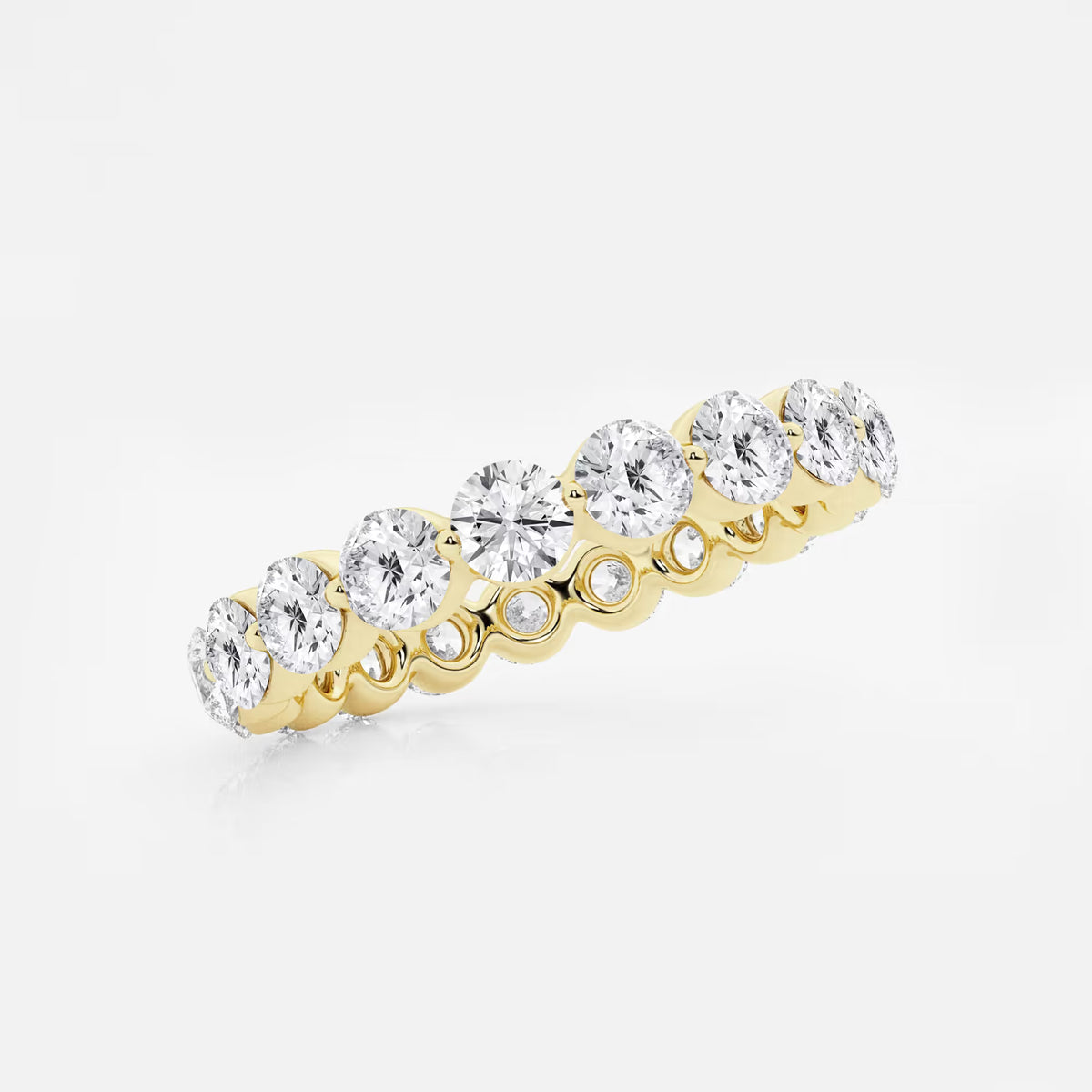 GWA041 - Additional Image 1 for  2 ctw Floating Round Lab Grown Diamond Eternity Band - 3mm Width