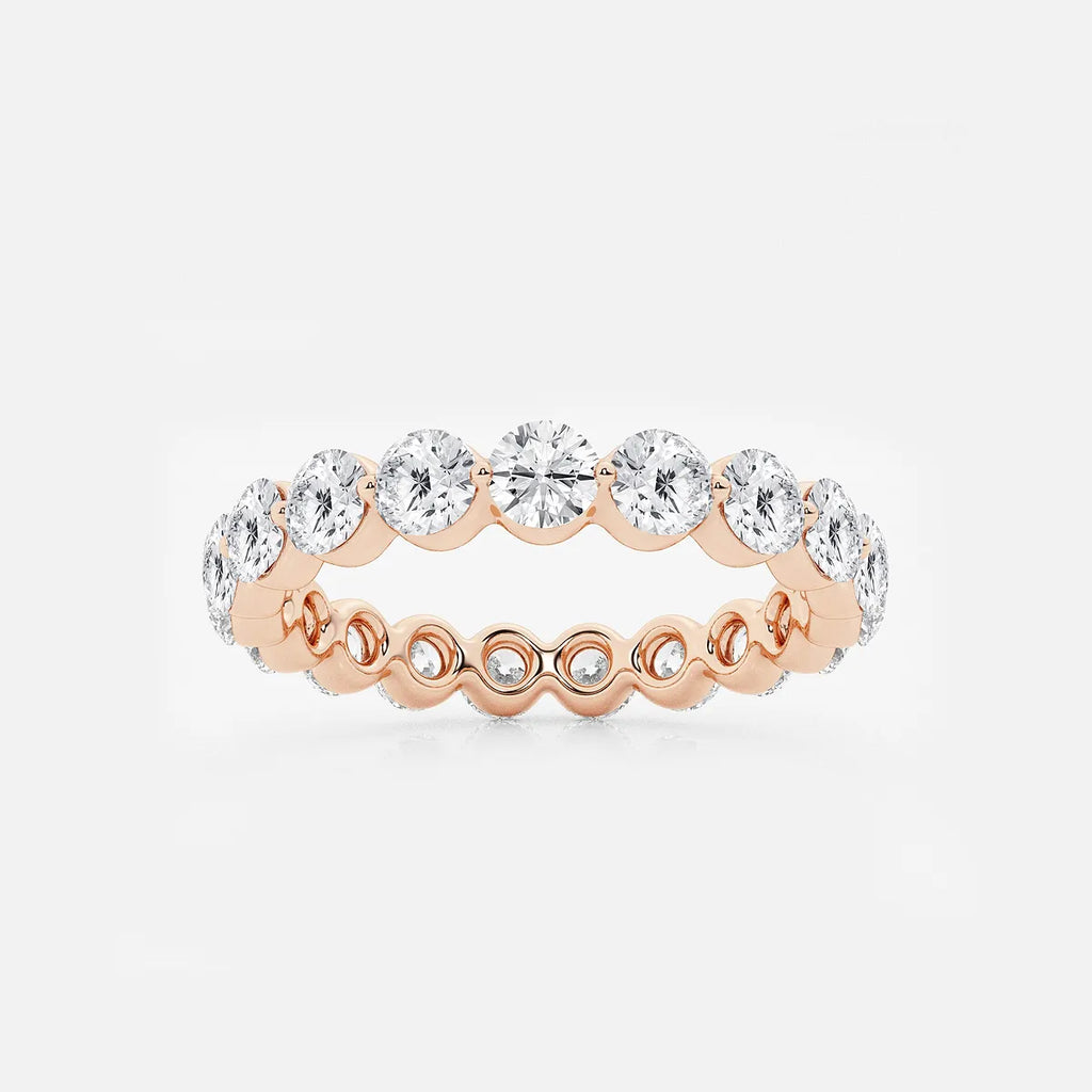 GWA041 - product video for 2 ctw Floating Round Lab Grown Diamond Eternity Band - 3mm Width