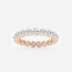 GWA041 - product video for 2 ctw Floating Round Lab Grown Diamond Eternity Band - 3mm Width