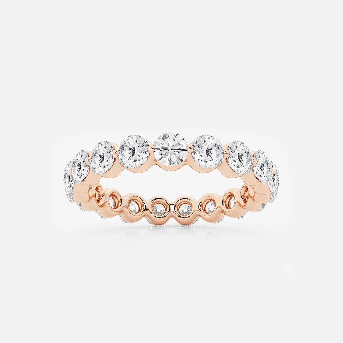 GWA041 - product video for 2 ctw Floating Round Lab Grown Diamond Eternity Band - 3mm Width