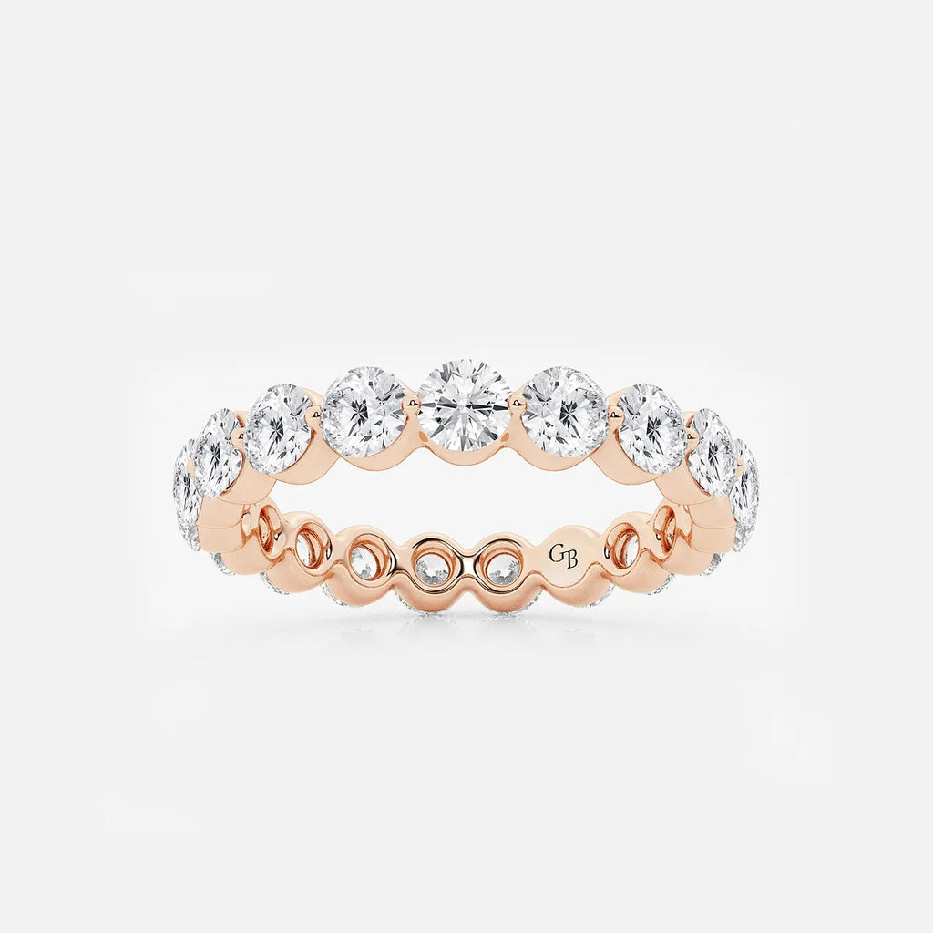 GWA041 - product video for 2 ctw Floating Round Lab Grown Diamond Eternity Band - 3mm Width