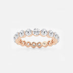 GWA041 - product video for 2 ctw Floating Round Lab Grown Diamond Eternity Band - 3mm Width