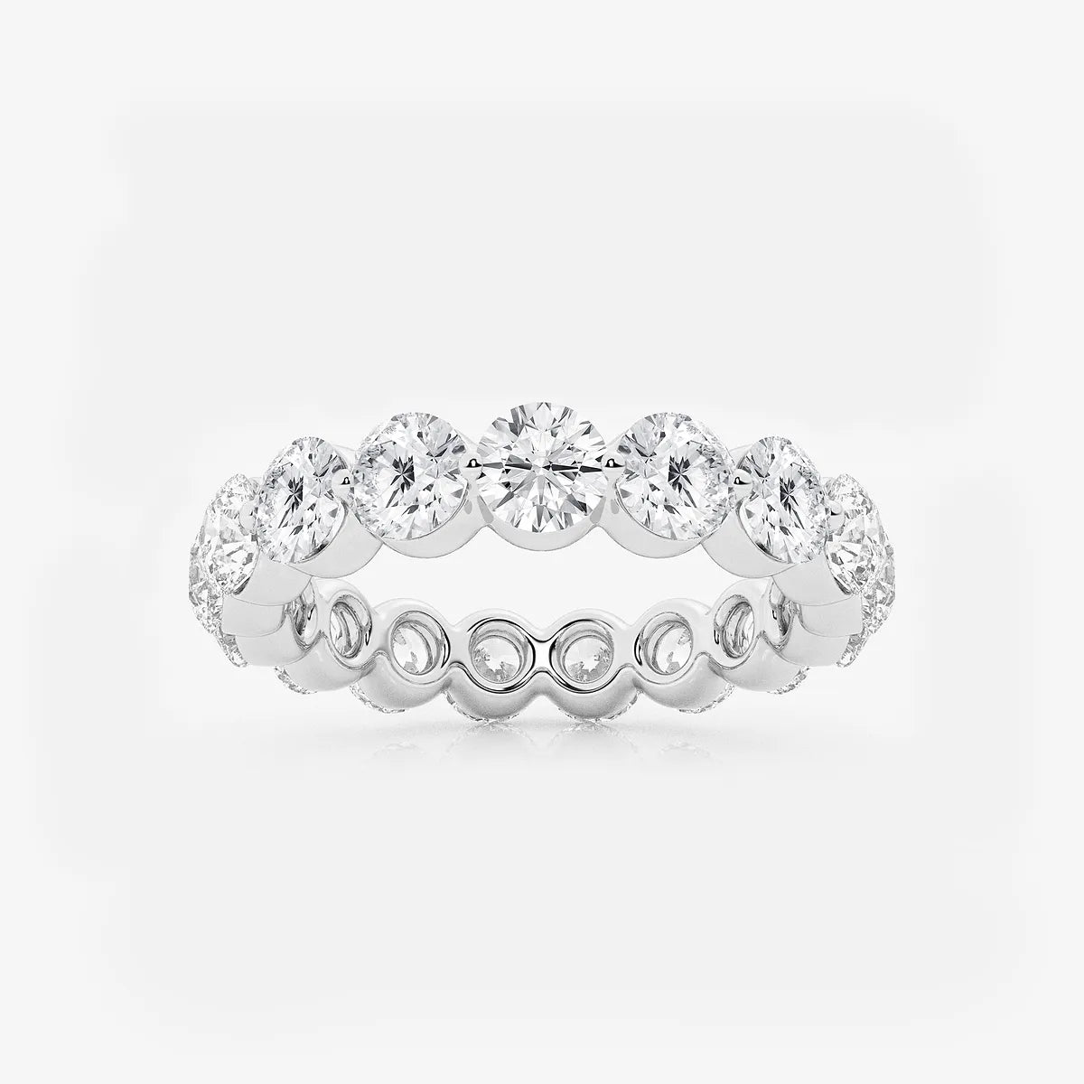 GWA041 - product video for 3 ctw Floating Round Lab Grown Diamond Eternity Band - 3.9mm Width