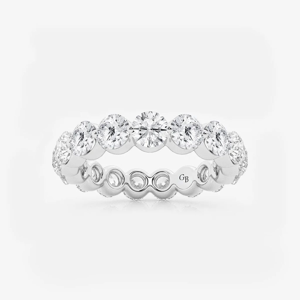 GWA041 - product video for 3 ctw Floating Round Lab Grown Diamond Eternity Band - 3.9mm Width