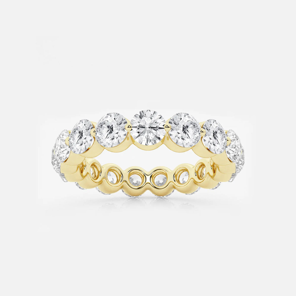 GWA041 - 3 ctw Floating Round Lab Grown Diamond Eternity Band - 3.9mm Width