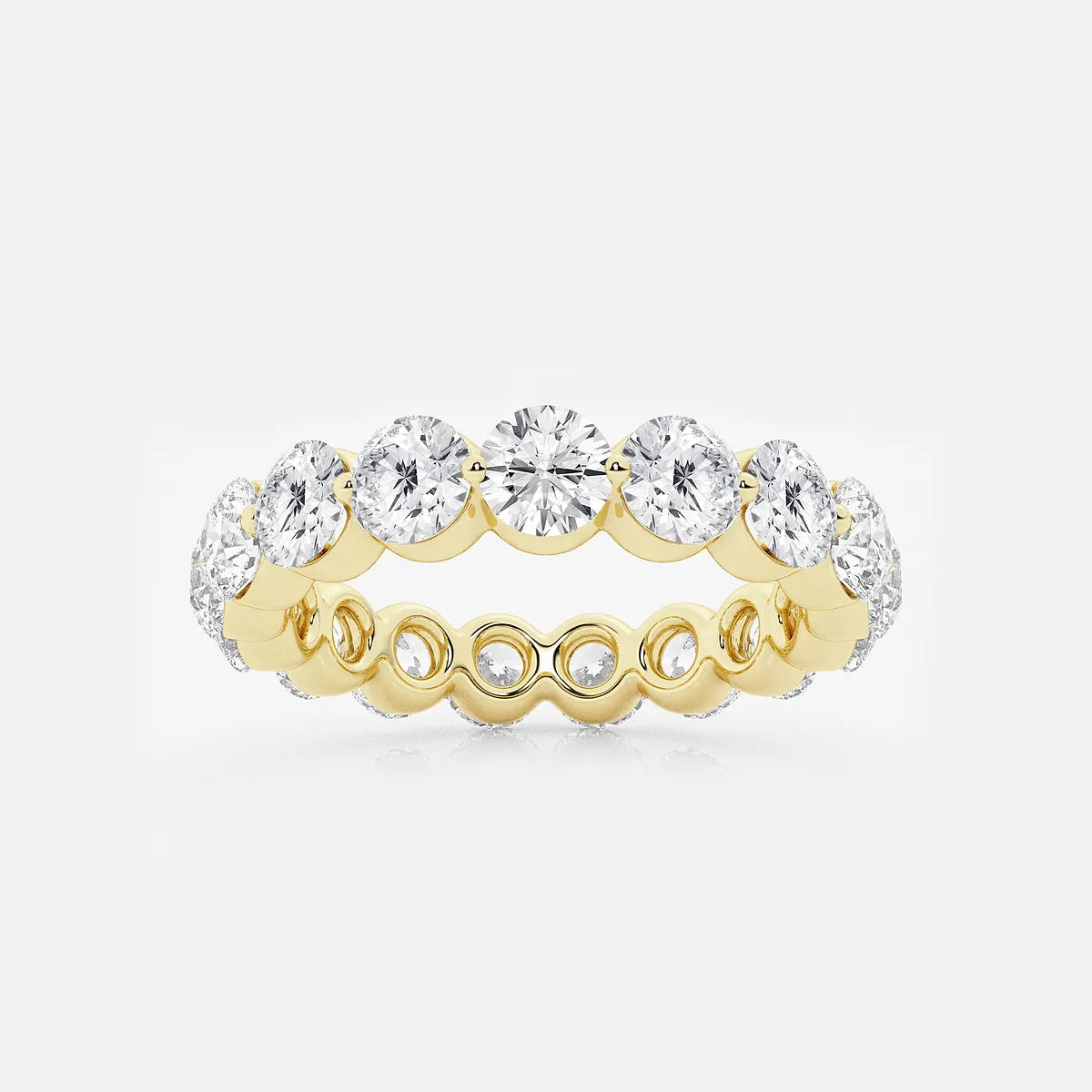 GWA041 - product video for 3 ctw Floating Round Lab Grown Diamond Eternity Band - 3.9mm Width