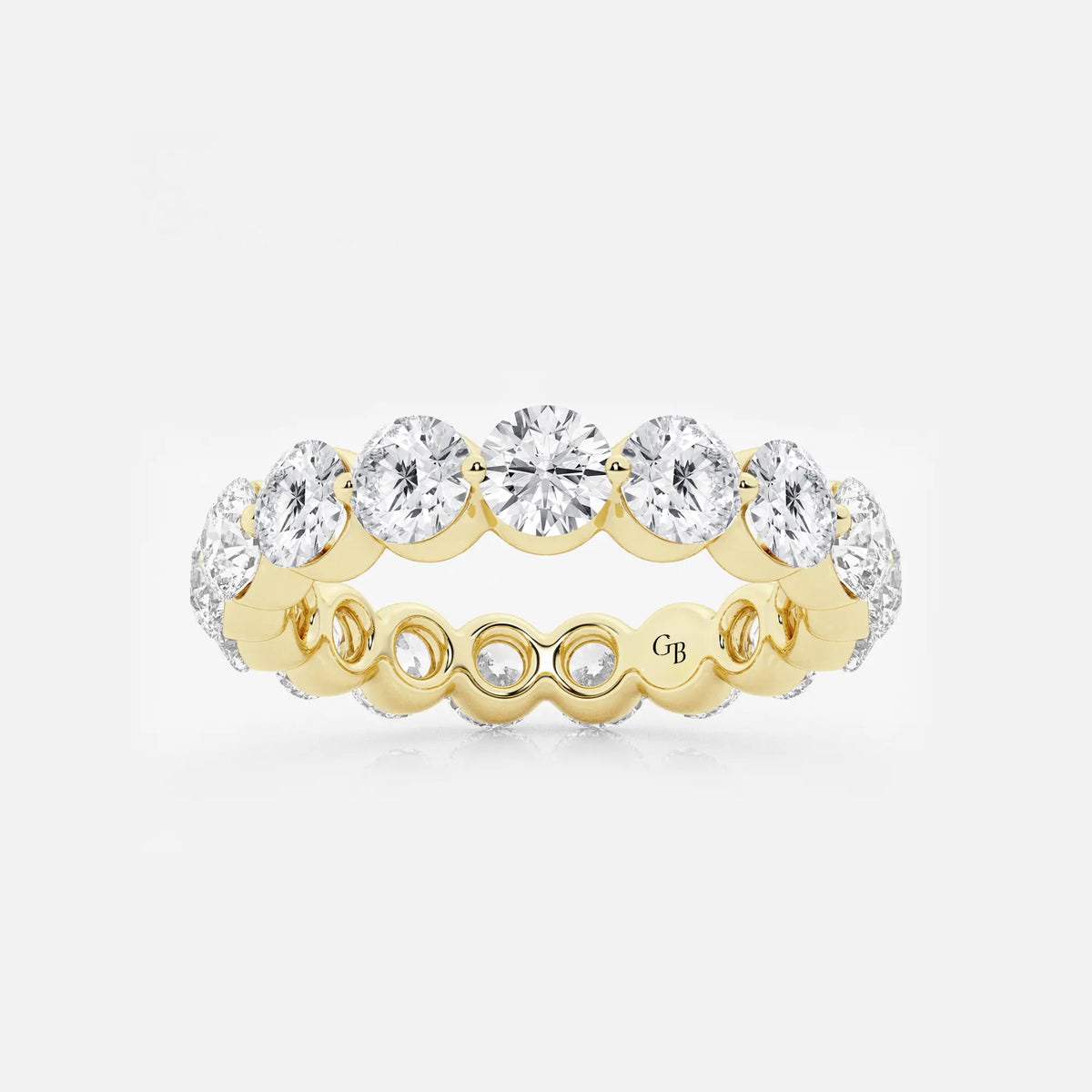 GWA041 - 3 ctw Floating Round Lab Grown Diamond Eternity Band - 3.9mm Width