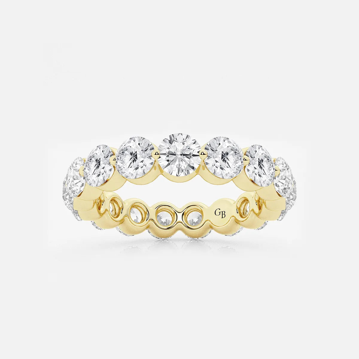 GWA041 - product video for 3 ctw Floating Round Lab Grown Diamond Eternity Band - 3.9mm Width